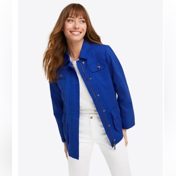 DRAPER JAMES Twill Field Jacket Cobalt Blue Small - Picture 2 of 10